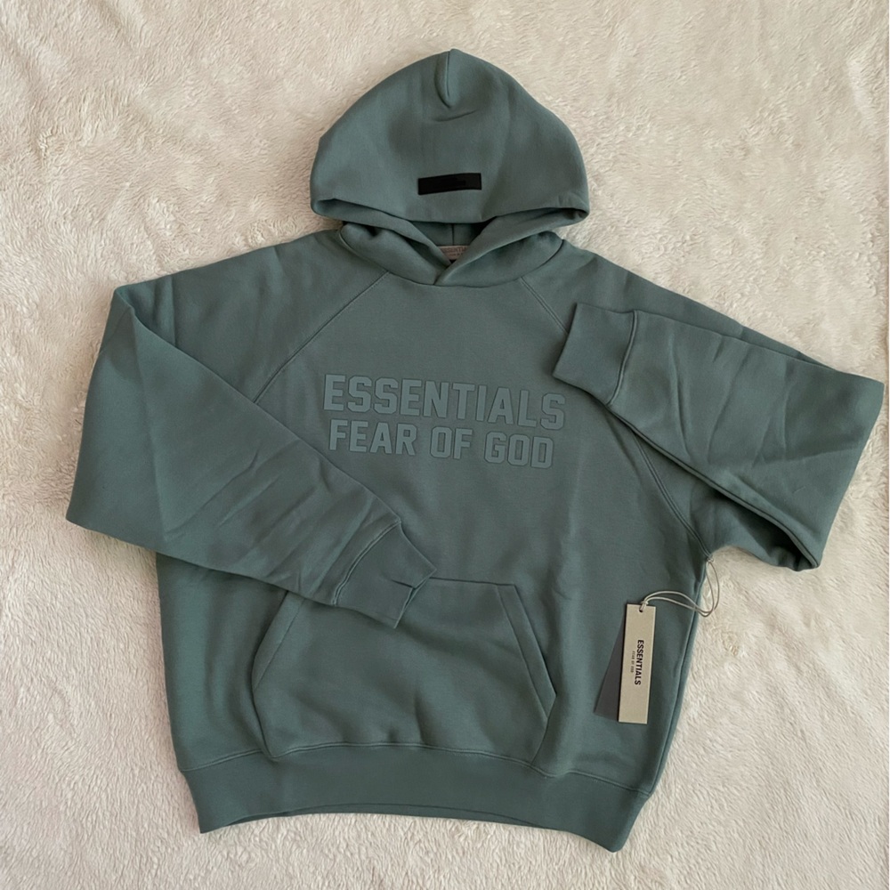 Men’s Fear of God Essentials Hoodie, Sycamore, NWT in Bag